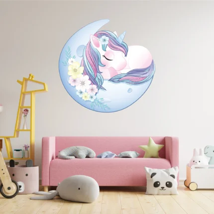 Sticker perete copii cu Unicorn
