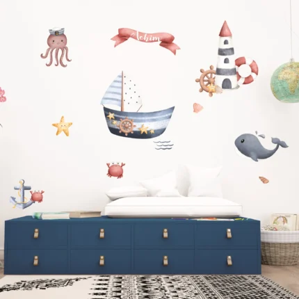 Sticker personalizat cu nume Sailor