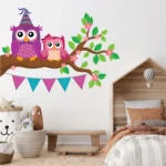 Sticker perete Bufnitele Vesele