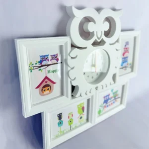 Rama foto colaj 4 poze bufnita