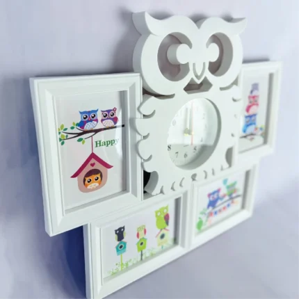 Rama foto colaj 4 poze bufnita