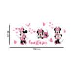 Sticker perete copii personalizat Minnie Mouse