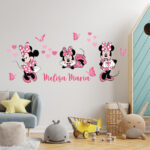 Sticker perete copii personalizat Minnie Mouse