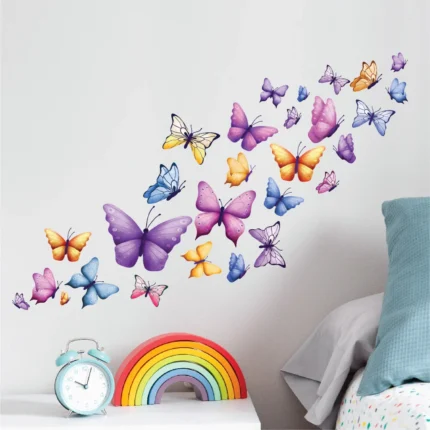 Sticker perete copii Fluturi Colorati