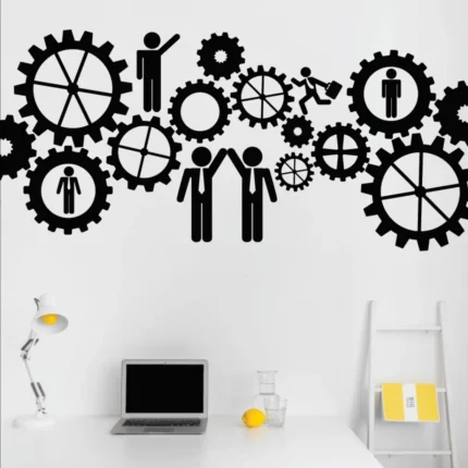 Sticker perete birou Team