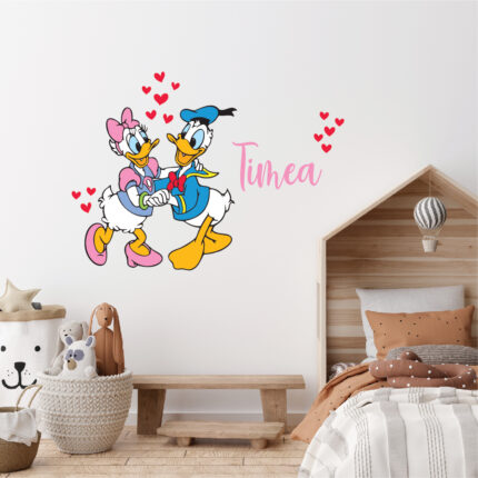 Sticker personalizat Donald si Daisy