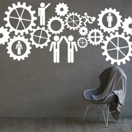 Sticker perete birou Team