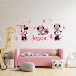 Sticker perete copii personalizat Minnie Mouse