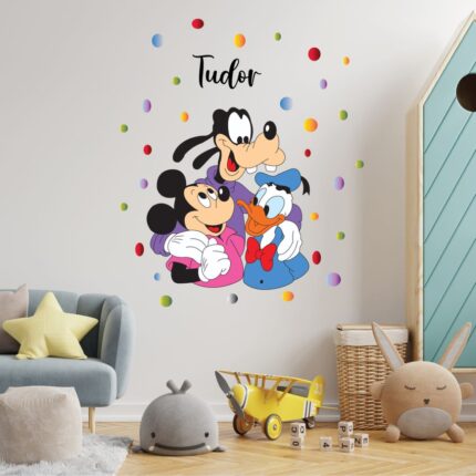 Sticker Personalizat Mickey Goofy Donald