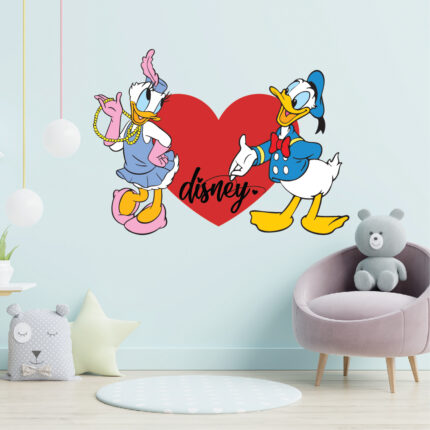 Sticker perete copii Donald si Daisy Duck