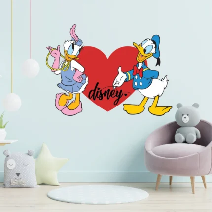 Sticker perete copii Donald si Daisy Duck