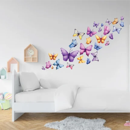 Sticker perete copii Fluturi Colorati