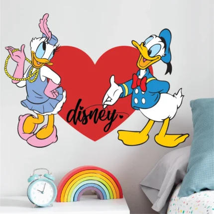 Sticker perete copii Donald si Daisy Duck