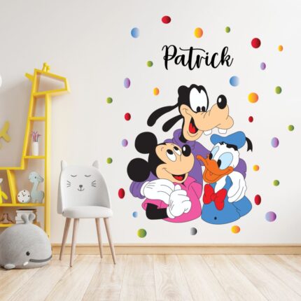 Sticker personalizat Mickey Goofy Donald