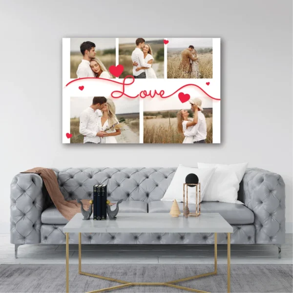 Tablou canvas colaj Love