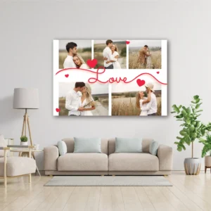 Tablou canvas colaj Love