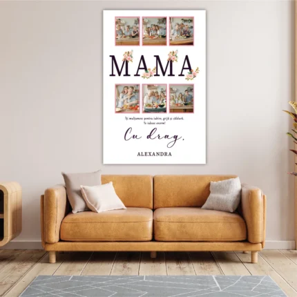 Tablou canvas personalizat Mama 6 poze