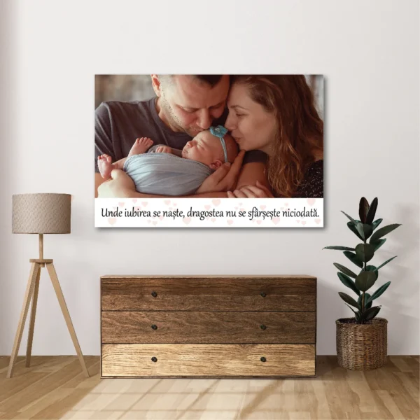 Tablou canvas personalizat cu mesaj