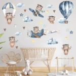 Autocolant copii ursulet aviator