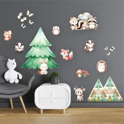 Stickere perete animale pastel