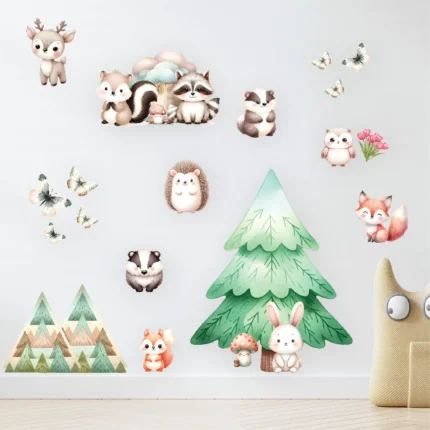 Stickere perete animale pastel