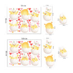 Sticker perete copii cu puisori in ou