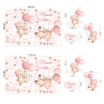 Autocolant perete copii Ursulet si Baloane