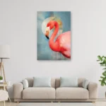 Tablou canvas modern cu flamingo
