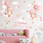 Autocolant perete copii Ursulet si Baloane