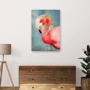 Tablou canvas modern cu flamingo