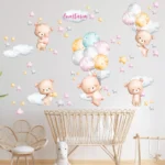 Autocolant personalizat perete copii Ursulet